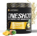 BİRSHOT Erkekler ve Kadınlar için Toz - BCAAS Amino Asits Supplement Toz, 200 mg Caffeine, Beta Alanine Toz, Citrulline Malate Preworkout Toz - Pineapple Mango - 30 Hizmet