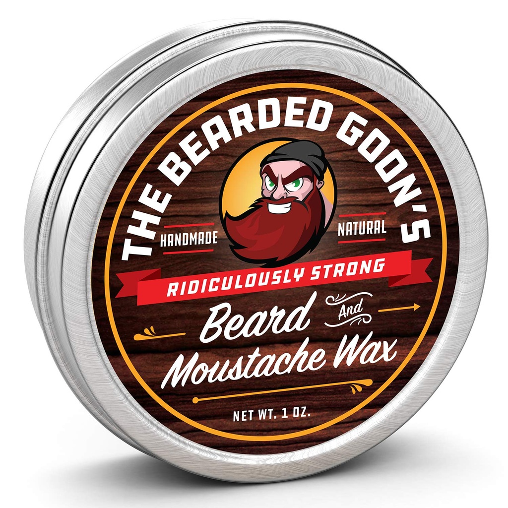 Ridiculously Güçlü Mustache ve Beard Wax for Men | All Day Style Control to Tame Face Hair | All Natural Handlebar Moustache Wax - 1oz (30 ml)