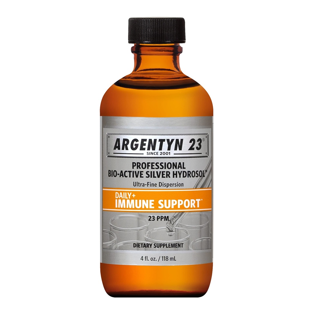 Argentyn 23 Professional Bio-Active Silver Hydrosol for Immune Support – Κολλοειδής Ασημί, 23ppm, 4oz (118mL) – Twist-Top