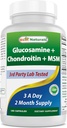 Best Naturals Glucosamine Chondroitin και MSM (Non-GMO) - Προώθηση της κοινής υγείας - 180 κόμης