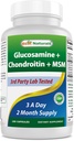 En İyi Doğallar Glucosamine Chondroitin ve MSM (Non-GMO) - Ortak Sağlık - 180 Kont