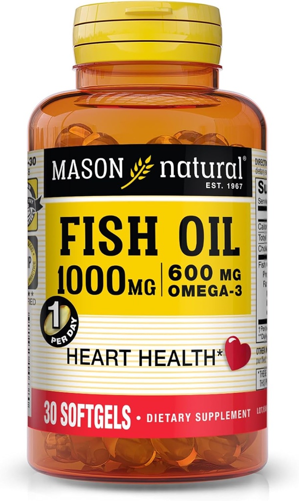 FISH OIL 1000MG SUPER OMEGA-3, 30-Count Softgels