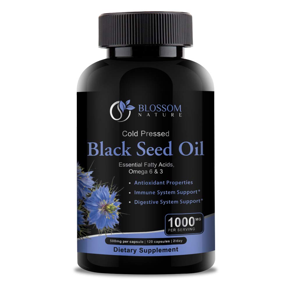 Black Seed Oil Capsules 1000 mg - Premium Black Cumin Tohum Yağ Kapsülleri - Siyah Tohum Yağı Sıvı Pilleri - Soğuk Presli Nigella Sativa Petrol Pilleri - Siyah Yağlanmış Petrol - 120 Cap (2 Ay Supply)