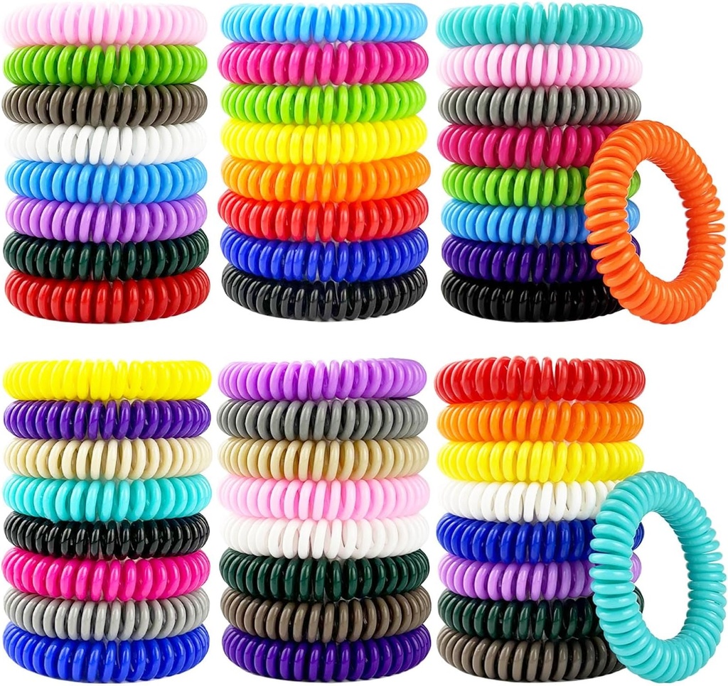 Mosquito Repellent Dresss 50 Pack, Bireysel olarak 60 Adet Mosquito Repellent Bands ile 60 Adet Mosquito Repellent Styles, DEET-Free Mosquito Bilebands için Patches
