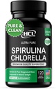 Chlorella Spirulina Toz Capsules 3000 mg of BMAA Free Purest Blue Green Algae - En İyi Doğal Detox Raw Vegan Vitaminleri Protein Yeşil Superfood - ABD'de Yapıldı