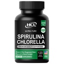 Chlorella Spirulina Toz Capsules 3000 mg of BMAA Free Purest Blue Green Algae - En İyi Doğal Detox Raw Vegan Vitaminleri Protein Yeşil Superfood - ABD'de Yapıldı