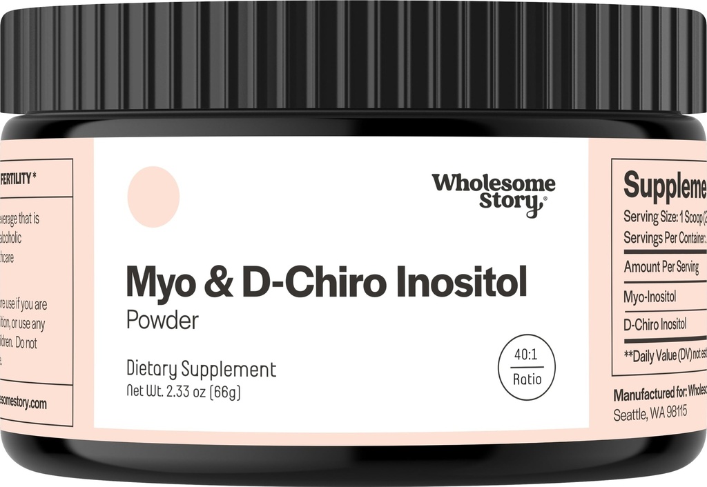 Myo-Inositol & D-Chiro Inositol Supplement Toz for Women | Hormonal Denge & Sağlıklı Ovarian Function Support | Vitamin B8 | Great Alternative to Capsules | 40:1