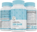 Legacy Wellness Zen Ease Calm Mind Supplement - Φυσικό Vegan Formula - 5-HTP, Ashwagandha, St. John's Wort, L-Θεανίνη, Μαγνήσιο, B-Vitamins - Κάψουλες για να προωθήσει ένα καλό συναίσθημα της ειρήνης