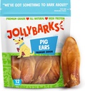 Köpekler için Doğal Yarı Domuz Kulakları Büyük, Domuzlar Köpekler için Kulaklar - Premium Köpek Kulak Tedavi - Köpek Chew Büyük ve Küçük Breeds (12 Pack)