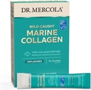 Dr. Mercola Marine Collagen Toz Paketleri, 5g Collagen Per Service, 15 Hizmetler (15 on-The-go Packets), Tozlu Diyet Supplement, Unflavored, Tip 1 Collagen Pol Codock & Pollock