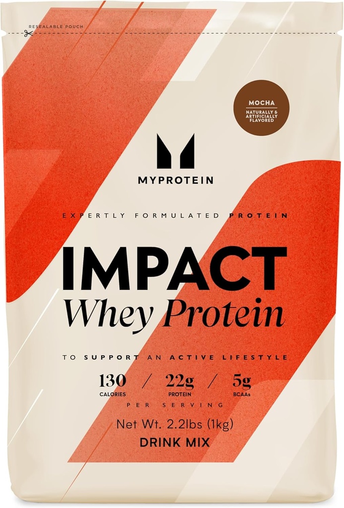 Protein Etkisi Whey Protein Toz, 2.2 Lbs (31 Hizmet) Mocha, 22g Protein & 5g BCAA Serviste, Üstün Performans için Shake