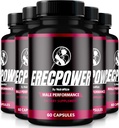 (5 Pack) Erkekler için ErecPower, Resmi ErecPower Pills, Natural Male Supplement to Fuel Energy and Support General Health, Erec Power for Performance, Review (300 Capsules)