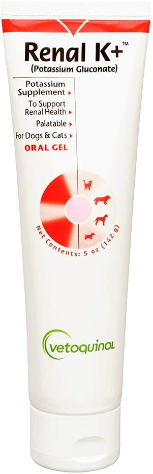 Vetoquinol Renal K+ (Pyum Gluconate) Pyum Tamamı Köpekler ve Kediler için, 5oz