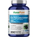 NusaPure Saw Palmetto 20:1 Ekstraksiyon, Veggie Caps 200 Count Non-GMO, Vegan, Vegetarian, Bioperine