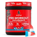 Erkek ve Kadınlar için Altı Yıldız Ön Çalışma Tozu, ICY Rocket Freeze (30 Hizmet) - Preworkout Patlama 2.0 Enerji Tozu Beta-Alanine & Caffeine - Spor Beslenme Tamam Ürünler