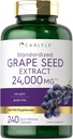 Carlyle Grape Tohumu 24.000 mg Equivalent 240 Capsules | En Güçlü Standartlaştırılmış Tür | Non-GMO, Gluten Free