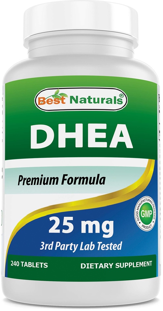 Best Naturals Dhea 25mg Συμπλήρωμα 240 Tablets - Υποστηρίζει Ισορροπημένα επίπεδα ορμονών για άνδρες και γυναίκες - Προάγει την υγιή γήρανση - ΗΠΑ Κατασκευάζονται