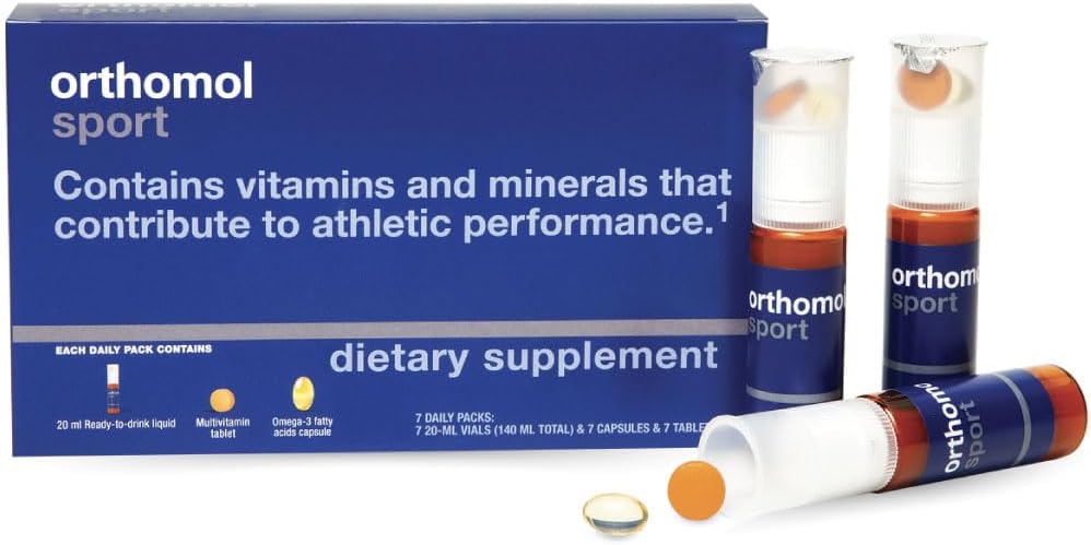 Orthomol Sport, 7-Day Supply, Premium Sports Nutrition Supplement with Vitamins A, B, C, D, E, çinko, Iodine, Coenzyme Q10, L-Carnitine, Omega-3 ve Essential Minerals for Optimal Performans için