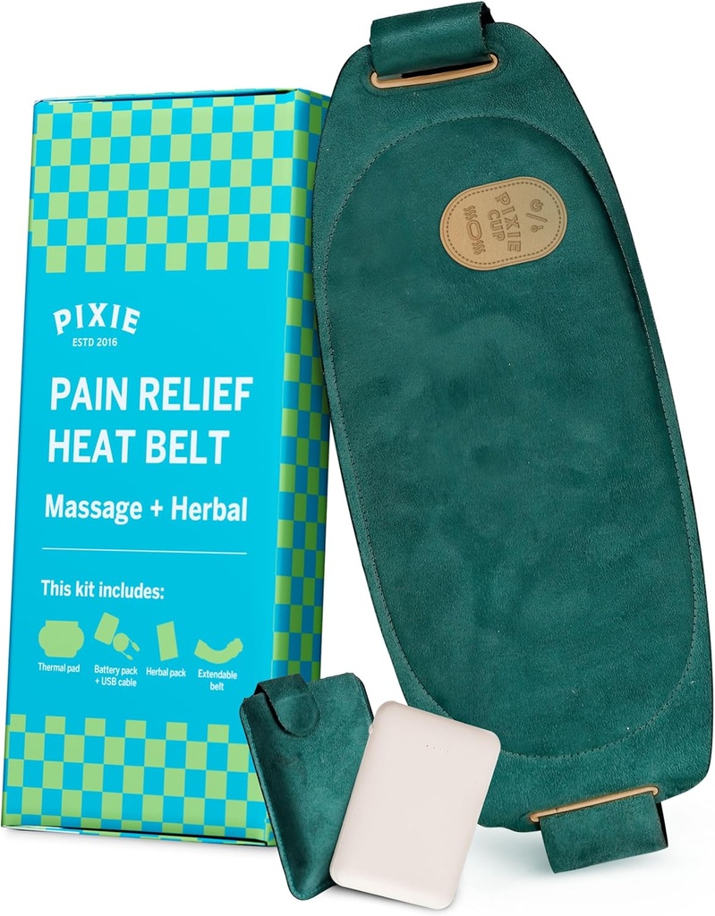 Pixie Period Θέρμανση Pad for Cramps - Thinnest Wearable Θέρμανση Pad - Unnoticeable Under Clothes - Best Portable Pain Relief Belt Device with Heat On The Market - Ώρες Εμμηνορρυσιακής Πόνος Ανακούφιση