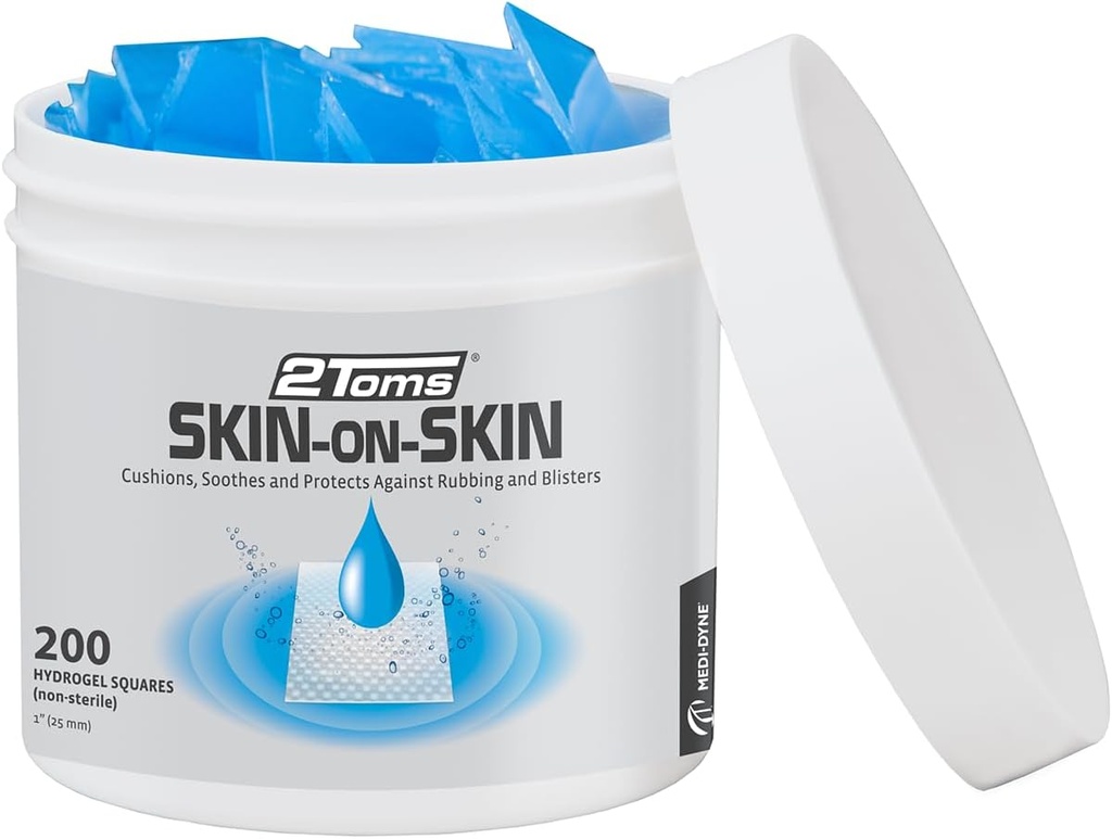 2Toms Δέρμα-On-Skin Hydrogel Τετράγωνα για Κυψέλες, Chafing, Stings, Ερεθισμοί, και ανακούφιση του πόνου, 200 1-Inch Squares