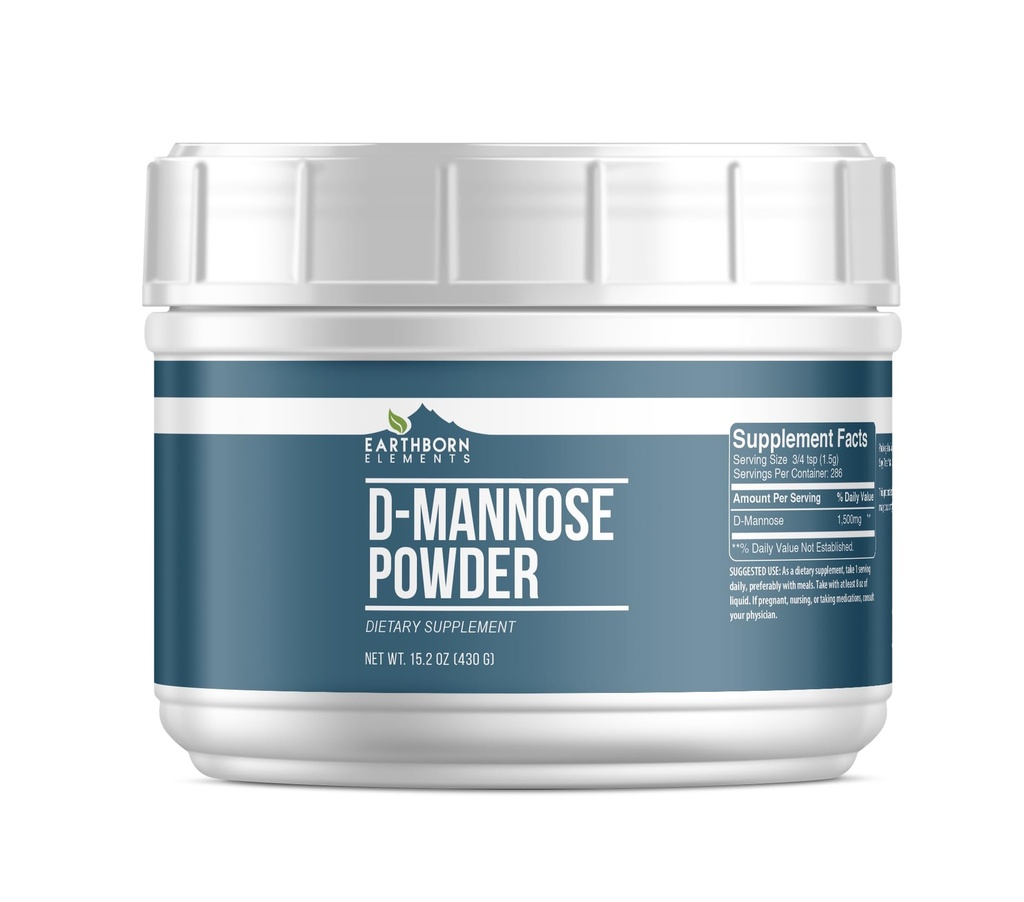 Earthborn Elements D-Mannose Powder, Dietary Supplement, Non-GMO (15.2 Ounce)