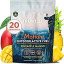 TruWild Motion All Natural Pre Workout Toz İçecek Mix for Men & Women with No Jitters or Crash, Whole Food Plantive Vegan, Microlytes + BioPerine, 20 Hizmet (Pineapple Mango)