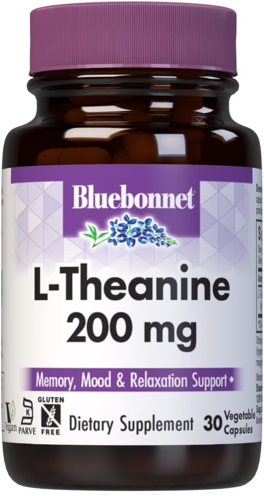 Bluebonnet Beslenme L-Theanine 200 mg, 30 Count