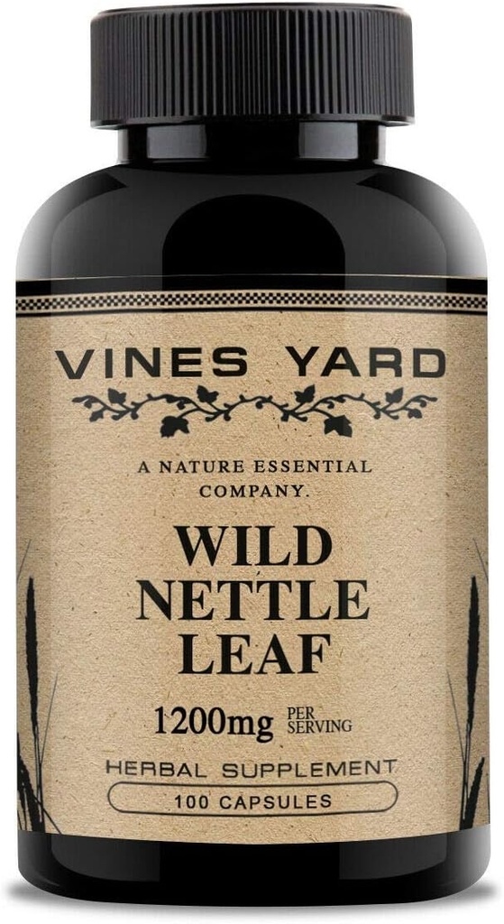 Vahşi Nettle Leaf Capsules | Sağlıklı Akışkanlar Denge ve Urinary Tract Issues | 100% Doğal Organik Herbal Supplement 1200 mg | 100 Pack |