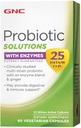 GNC Probiotic Solutions with Enzymes, Provides Digestive and Immune Support, 25 δισεκατομμύρια CFUs, 60 κάψουλες χορτοφάγων, 60 υπηρεσίες