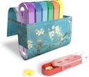 Pill Organizer,LIZIMANDU Haftalık Seyahat Pill Case Box Drug Remember Daily AM PM, Day Night 7 Karşılaştırmalar, 4 Times A Day, 7 Days a Week-Includes Deri PUing Case (Peach Blossom)