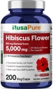 NusaPure Hibiscus Flower 10:1 Extract, 500 mg 5000 mg 200 Vegetarian Caps (Non-GMO, Vegan)