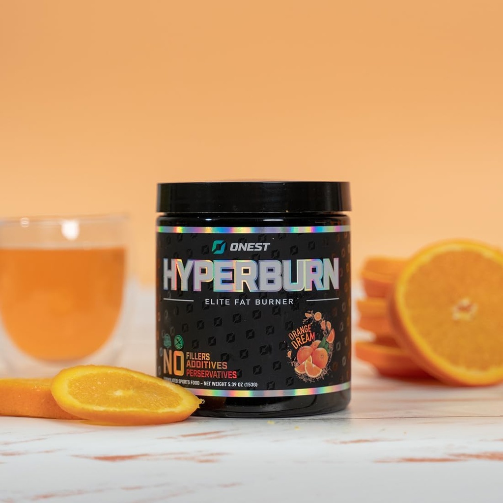 ONEST Hyperburn Fat Burner Toz - 153g (30 hizmet), Gelişen Enerji Boost & Performans Desteği Tamam Metabolism ATM & Spor Beslenme Tozu Erkekler ve Kadınlar için Spor Beslenme Tozu