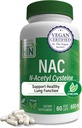 Sağlık Thru Beslenme NAC N-Acetyl-Cysteine 600 mg 60 Capsules | Vegan sertifikalı | Purest NAC Supplement | Sağlıklı Lung, Liver Functions & Cellular Health | Non-GMO Soy & Gluten Free