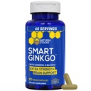 NATURAL STACKS Ginkgo Biloba Supplement ile 200 mg Panax Ginseng & 200 mg Bacopa Monnieri - Beyin Sağlık Desteği için Beyin Tamamları - 60 Ginkgo Biloba Capsules