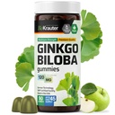 BIO KRAUTER Ginkgo Biloba Gummies - 90 Vegan Chews - Beyin Desteği için Ginkgo Biloba Supplements - 120 mg Standardized Extract - Pectin-Based Formula