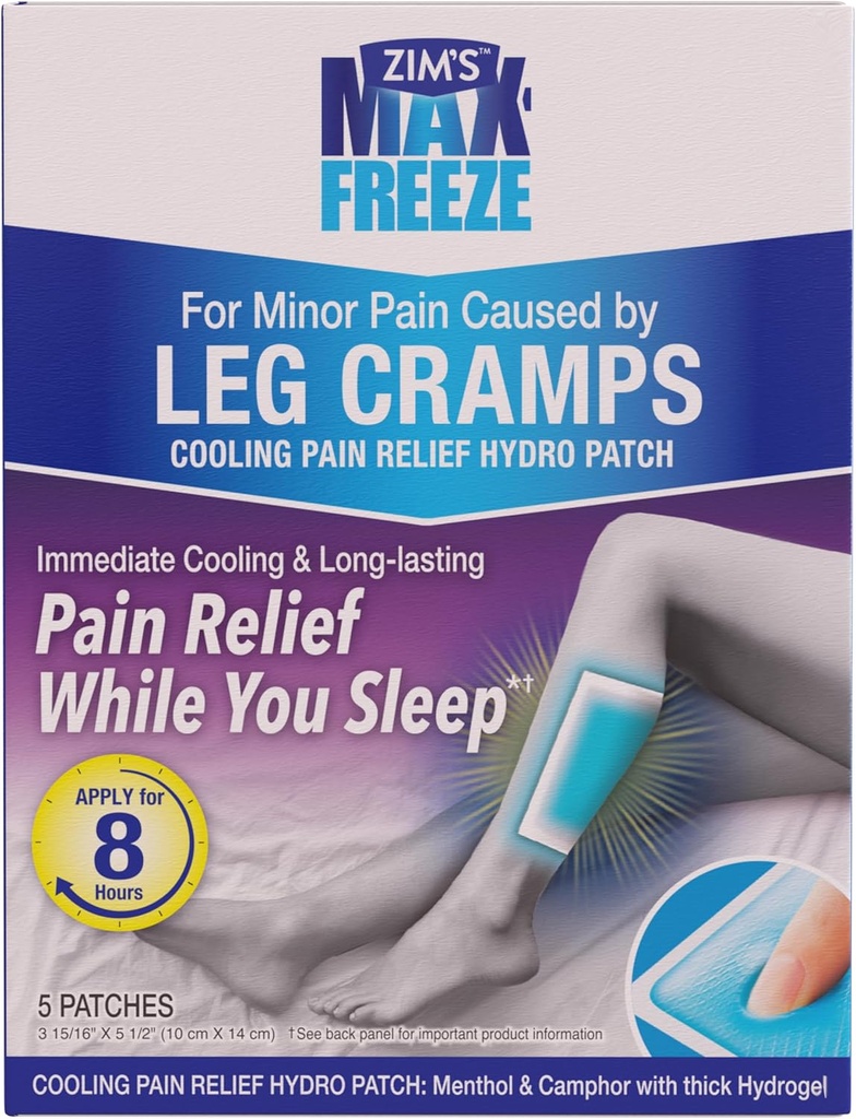 Zims Max Freeze Leg Cramp Patch, 5 Count