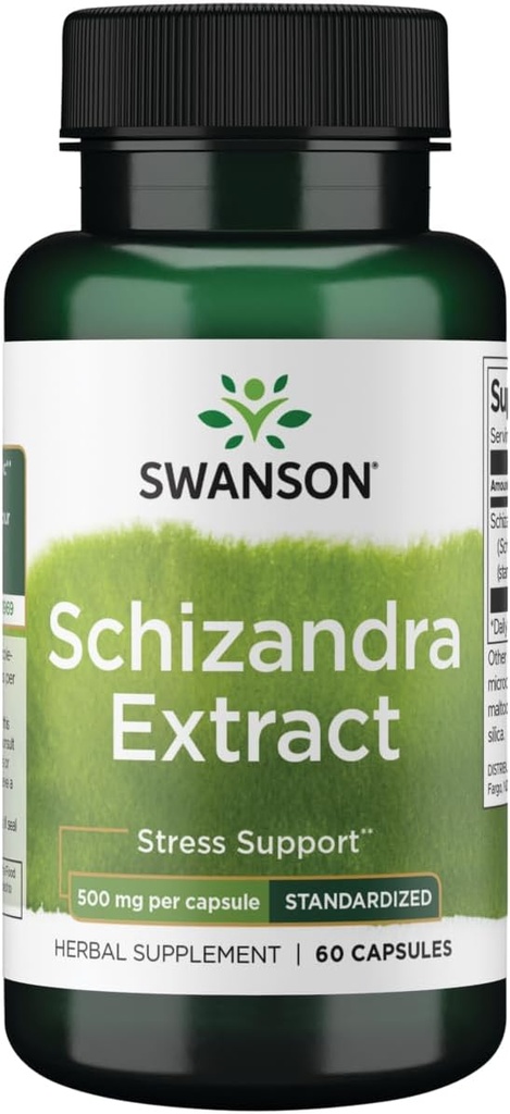Swanson Schizandra Extract 500 Milligrams 60 Capsules