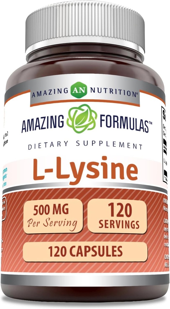 Εκπληκτικές Φόρμουλες L-Lysine 500 mg Κάψουλες Amino Acid Supplement 