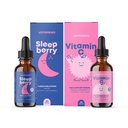 JoySpring Vitamin C σταγόνες για τα παιδιά - ανοσοποιητική υποστήριξη με ψευδάργυρο και elderberry & SleepBerry μελατονίνη για τα παιδιά με elderberry