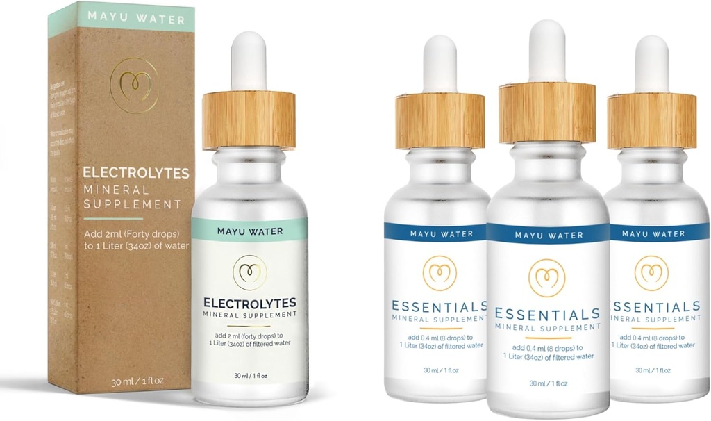 mayu Trace Mineral Drops (3Pack)+ Elektrolyte Water Drops
