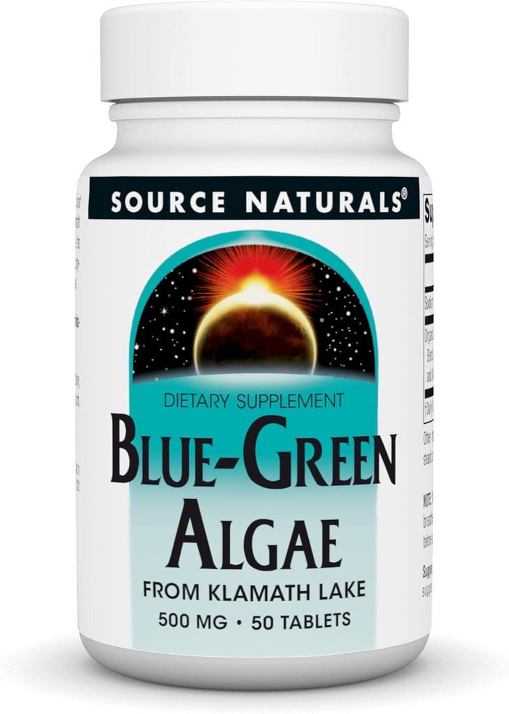 Πηγή Naturals Γαλάζια-Πράσινη άλγη από τη λίμνη Klamath* - 500 mg - 50 δισκία