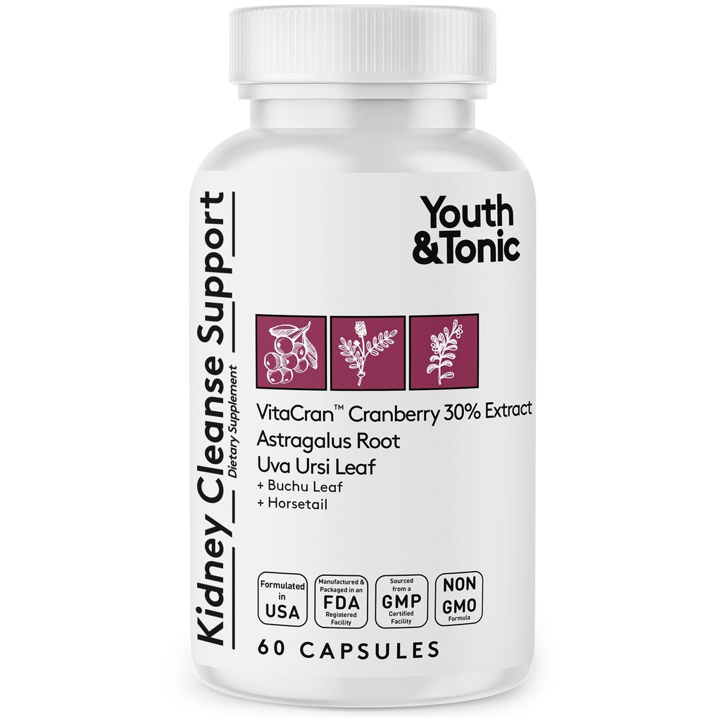 Gençlik ve Tonic Kidney, Geleneksel Metabolik Atık ve Fazla Vücut Suyu Urinary Tract & Blad Health 60 Capsules