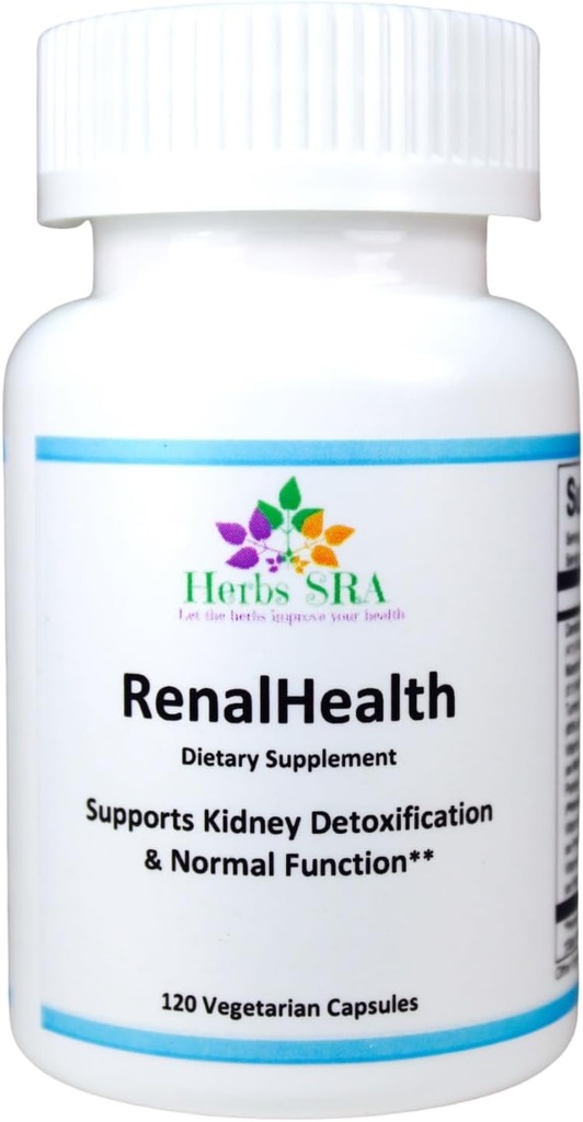 RENALHEALTH - Detox & Λειτουργική Υποστήριξη: Βότανο συμπλήρωμα για την υγεία των νεφρών, 120 κάψουλες χορτοφάγων