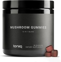 Mushroom Gummies - Ultra High Potency 10:1 Lion's Mane, Chaga & Reishi - Güçlü 10Mushroom Mix - Üçüncü Parti Lab Test Edildi - 90 Gummies