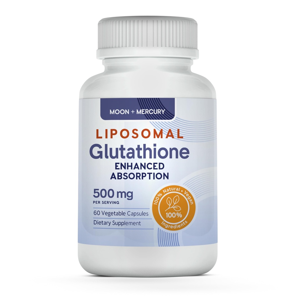 Liposomal Glutathione Non-GMO, Gluten Free 500mg συμπλήρωμα - Μπορεί να παρέχει ανοσοποιητική υποστήριξη, ήπαρ Detox, Εγκεφαλική υγεία και καρδιακή υγεία - 60 κάψουλες Glutathione