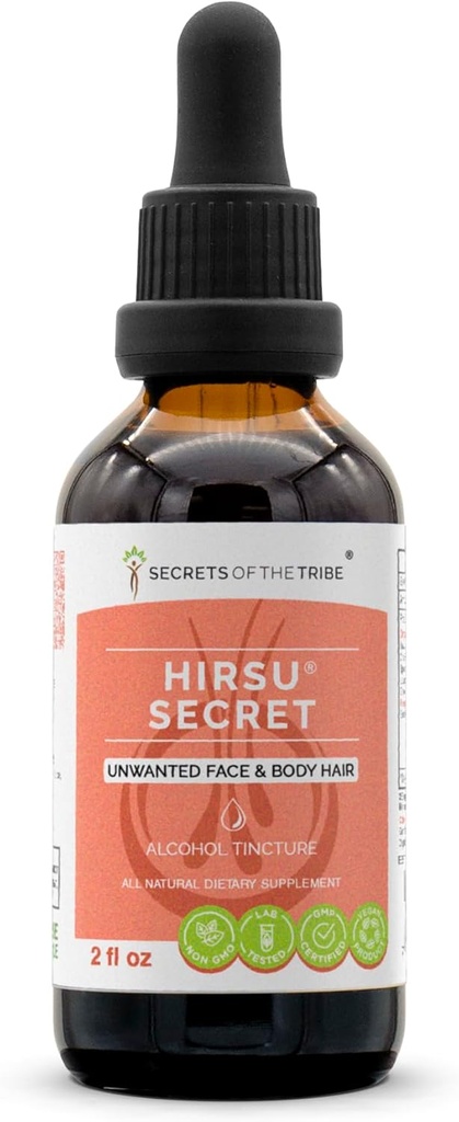 Kabilenin Sırları - Hirsu Secret, Herbal Supplement, Alkol Ölçeği, Unwanted Face and Body Hair (2 f oz)