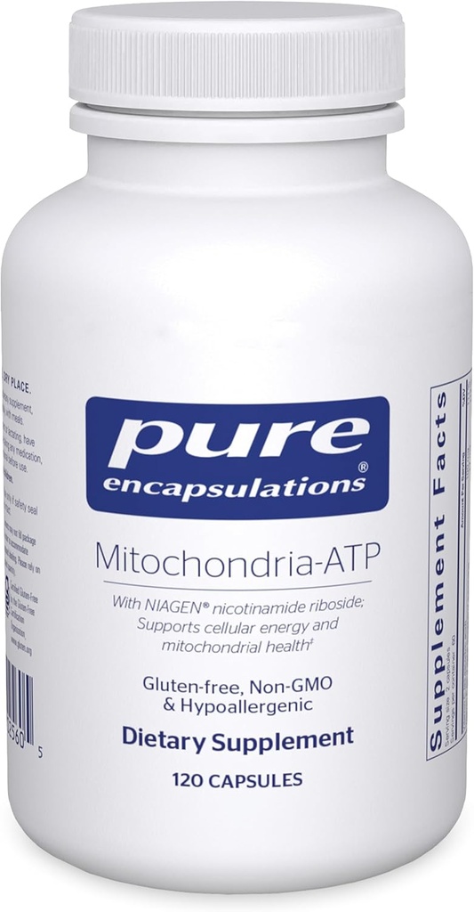 Saf Encapsulations Mitochondria-ATP - Mitochondrial Support - ATP Production Aid* - Vitamin C, Vitamin E & Thiamin - Antioksi Support - 120 Capsules