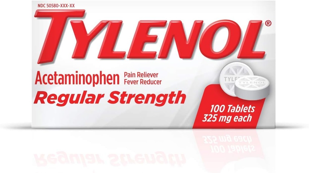 Tylenol Regular Strength Tabletleri 325 mg of Acetaminophen, Ateş Tanım ve Ağrı Baş Ağrısı, Arka Ache, Kas Ağrı & Menstrual Cramps, 2 Pack of Acetaminophen, Fire Selection & Pain Reliever for Headache, Back Ache, Muscle Pain & Menstrual Cramps, 2 Pack