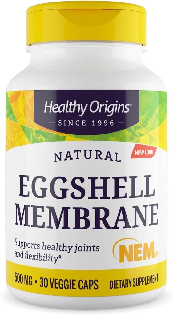 Sağlıklı Origins Eggshell Membran 500 mg (NEM, Non-GMO, Gluten Free, Ortak Destek), 60 Veggie Caps