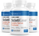 SciatiEase Sciatic Nerve Health Support Supplement - Nerve Support Formula with AlphaPalm, Pea, Vitamin B Complex, Alpha Lipoic Acid 300mg - 3 Bottles